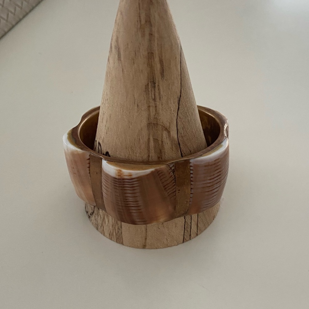 Rare Copper and Bone Bangle Bracelet
